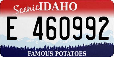 ID license plate E460992