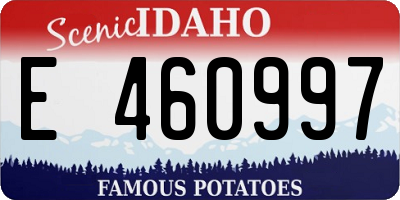 ID license plate E460997