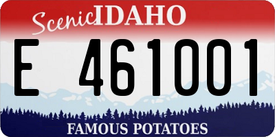 ID license plate E461001