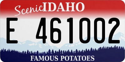ID license plate E461002