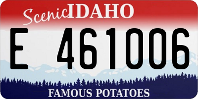 ID license plate E461006