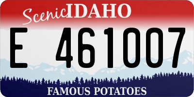 ID license plate E461007
