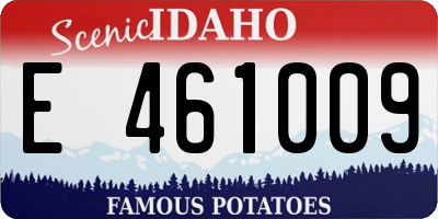 ID license plate E461009