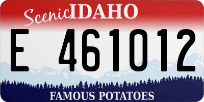 ID license plate E461012