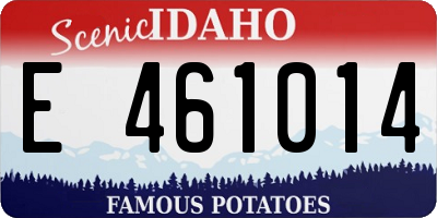 ID license plate E461014