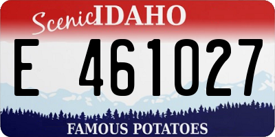 ID license plate E461027