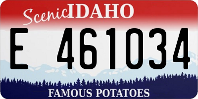 ID license plate E461034
