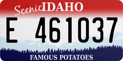 ID license plate E461037