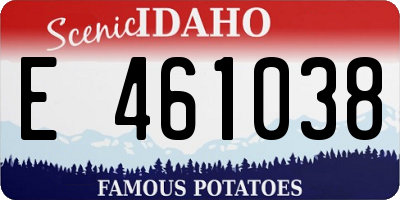 ID license plate E461038