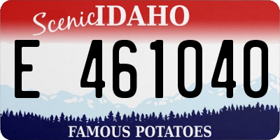 ID license plate E461040