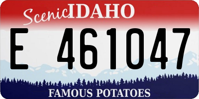 ID license plate E461047