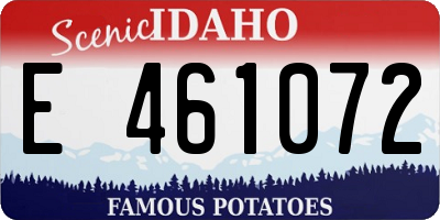 ID license plate E461072