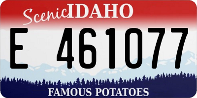 ID license plate E461077