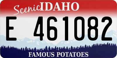 ID license plate E461082