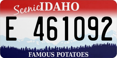 ID license plate E461092