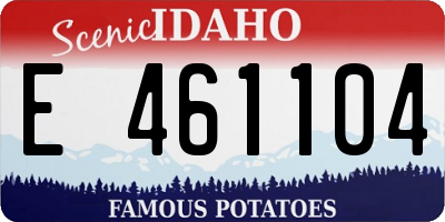 ID license plate E461104