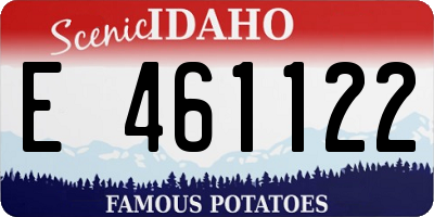 ID license plate E461122