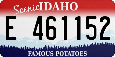 ID license plate E461152