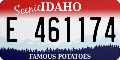 ID license plate E461174