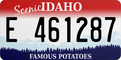 ID license plate E461287
