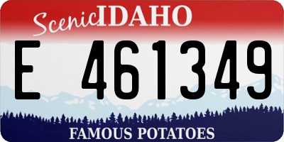 ID license plate E461349