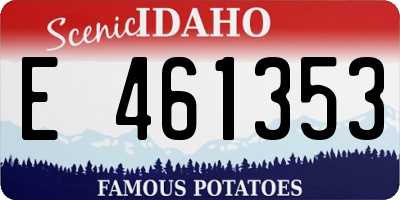 ID license plate E461353