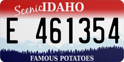 ID license plate E461354