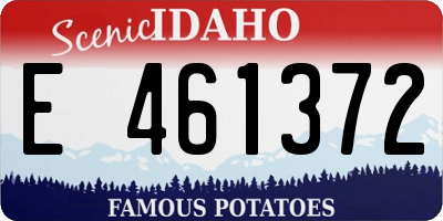 ID license plate E461372