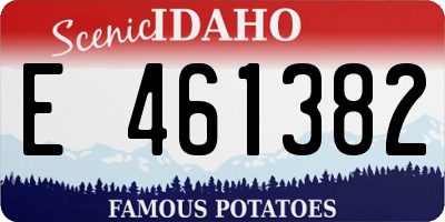 ID license plate E461382