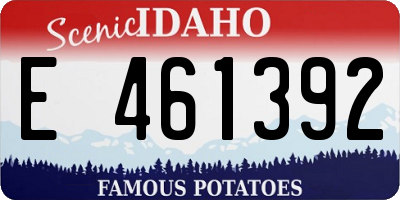 ID license plate E461392
