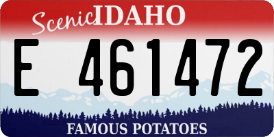 ID license plate E461472