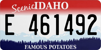 ID license plate E461492