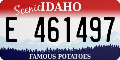 ID license plate E461497