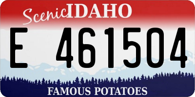 ID license plate E461504