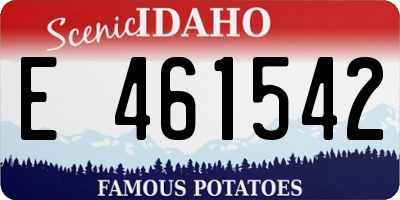 ID license plate E461542