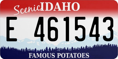 ID license plate E461543