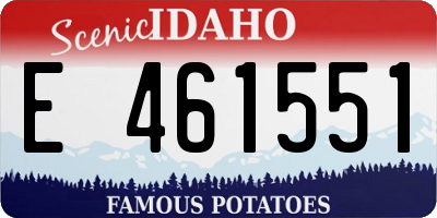 ID license plate E461551