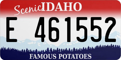 ID license plate E461552