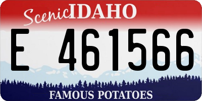 ID license plate E461566