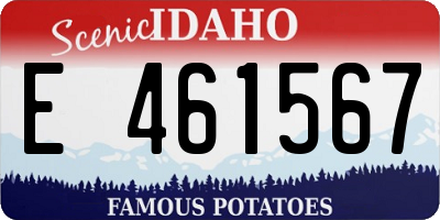 ID license plate E461567