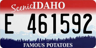 ID license plate E461592