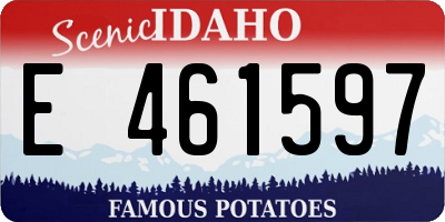 ID license plate E461597