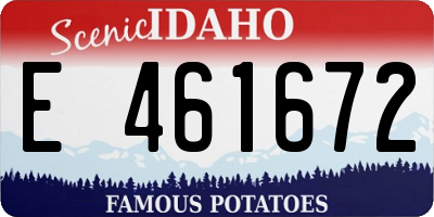 ID license plate E461672