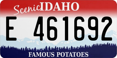 ID license plate E461692