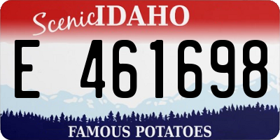 ID license plate E461698