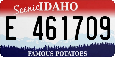 ID license plate E461709