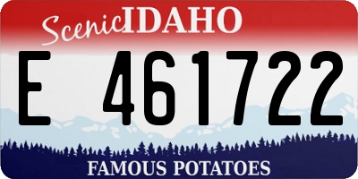 ID license plate E461722