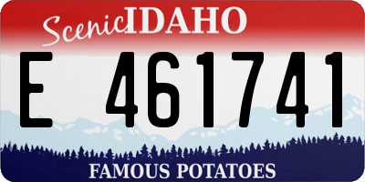 ID license plate E461741