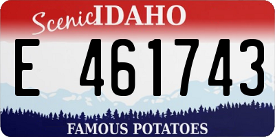 ID license plate E461743