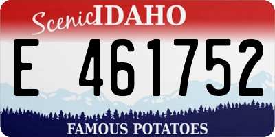 ID license plate E461752